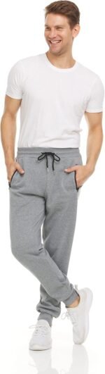 PURE CHAMP Mens 3 Pack Fleece Active Athletic Workout Jogger Sweatpants for Men with Zipper Pocket and Drawstring Size S-3XL - Image 6