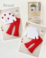 Toddler Girl Clothes Kids Outfits Long Sleeve Ribbed Sweatshirt Bell Bottom Pants Set Fall Winter Clothing for Girls - Image 6