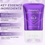 AH8 Firming Neck Cream – Anti-Aging Neck Creams for Tightening and Firming Sagging Skin – Hydrating Moisturizer with Peptides & Collagen for Smooth, Lifted Look - Image 6