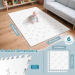 Baby Foam Play Mat-72”x 48” Baby Playmat,6-Piece Interlocking Foam Floor Tiles,Puzzle Mat for Infants and Toddlers,Waterproof,Non Toxic Play Mat for Tummy Time Mat(Arrow) - Image 3