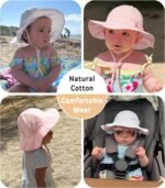 FURTALK Baby Sun Hat Toddler Beach Hats with UPF 50+ Sun Protection Wide Brim Girls Bucket Hat - Image 7