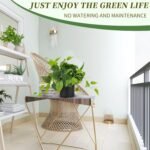 JPSOR Artificial Indoor Plants for Home Decor, 12 inches Pothos in Black Ceramic Pot with Iron Wire, 1 Count - Image 8