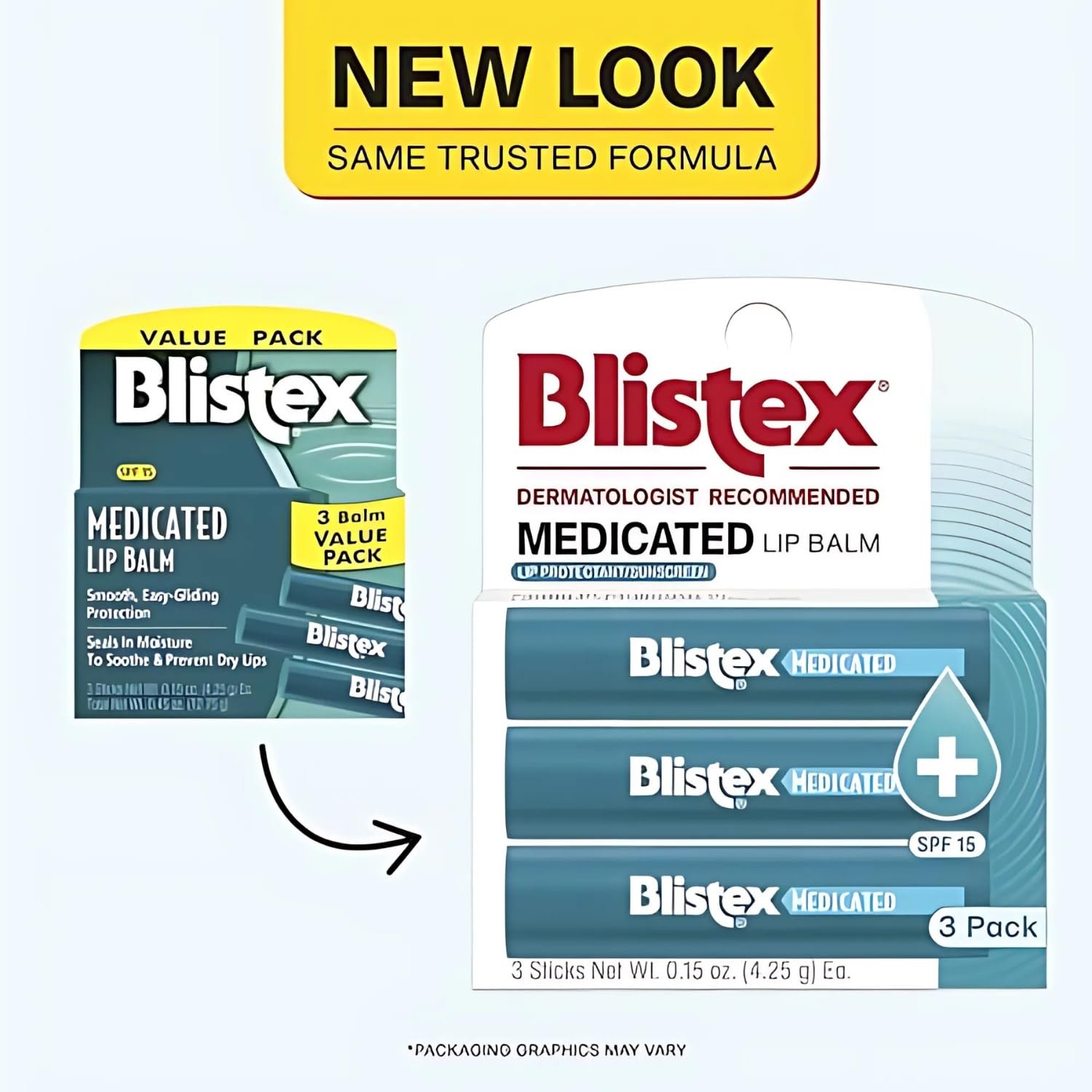 Blistex Medicated Lip Balm, 0.15 Ounce, 3 Count (Pack of 1) Prevent Dryness & Chapping, SPF 15 Sun Protection, Seals in Moisture, Hydrating Lip Balm, Easy Glide Formula for Full Coverage - Image 3