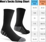 JOYNÉE 8 Pairs Mens Crew Work Cushion Socks Long Athletic Running Socks Workout Breathable Socks - Image 7