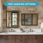 Retro Copper Effect Framed Wall Mirror, 16x20 Rectangle Mirror, 1/8"Anti-desilvering Tempered Glass, Sustainable&Sturdy Frame, Anti-Rust, HD Reflection &3min Fast Setup for Bathroom Living Room - Image 5