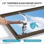 Retro Copper Effect Framed Wall Mirror, 16x20 Rectangle Mirror, 1/8"Anti-desilvering Tempered Glass, Sustainable&Sturdy Frame, Anti-Rust, HD Reflection &3min Fast Setup for Bathroom Living Room - Image 7