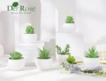 Der Rose 6 Pack Fake Plants Small Realistic Succulents Plants Artificial for Home Room Decor Indoor - Image 4