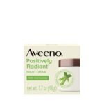 Aveeno Positively Radiant Moisturizing Face & Neck Night Cream with Tone Correcting Soy & Niacinamide, Night Cream Targets Dull Skin & Evens Skin Tone & Texture, Hypoallergenic, 1.7 oz - Image 7