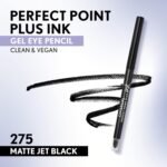 COVERGIRL Perfect Point Plus Ink Gel Eye Pencil, Pigmented, Long-Wearing, Vegan Formula, Matte Jet Black 275, 0.01oz - Image 3