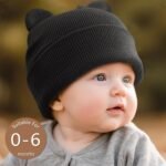 Konssy 4 Pack Baby Winter Hat with Bear Ears, Warm Rib Baby Knit Beanie for Newborns & Infants, Cozy Hat 0–6 Months - Image 8