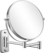 DECLUTTR 8 Inch Wall Mounted Magnifying Mirror with 10x Magnification, Double Sided Vanity Makeup Mirror for Bathroom, Chrome Finished - Image 8