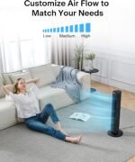 PELONIS 30 Inch Oscillating Tower Fan with 3 Speed Settings and Auto-off Timer, Standing Fan PFT28A2BBB, Black, medium - Image 3