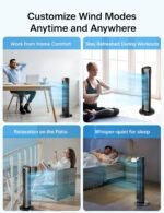 PELONIS 30 Inch Oscillating Tower Fan with 3 Speed Settings and Auto-off Timer, Standing Fan PFT28A2BBB, Black, medium - Image 4