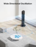 PELONIS 30 Inch Oscillating Tower Fan with 3 Speed Settings and Auto-off Timer, Standing Fan PFT28A2BBB, Black, medium - Image 5