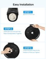 PELONIS 30 Inch Oscillating Tower Fan with 3 Speed Settings and Auto-off Timer, Standing Fan PFT28A2BBB, Black, medium - Image 10