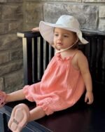 HONGTEYA Baby Sun Hat Toddler Girl Beach Hat Adjustable Outdoor Summer Hat UPF 50+ Sun Protection Wide Brim Infant Kids - Image 6