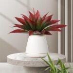 Artificial Agave Plants,Large UV Resistant Fake Agave Planters for Indoor and Outdoor Decorating Tropical Plant Succulents Greenery Indoor Decor (2Pack,22" Red) - Image 4