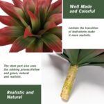 Artificial Agave Plants,Large UV Resistant Fake Agave Planters for Indoor and Outdoor Decorating Tropical Plant Succulents Greenery Indoor Decor (2Pack,22" Red) - Image 5