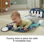 Fisher-Price Baby Playmat Kick & Play Piano Gym with Musical and Sensory Toys for Newborn to Toddler, Navy Fawn - Image 4