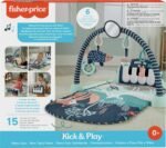 Fisher-Price Baby Playmat Kick & Play Piano Gym with Musical and Sensory Toys for Newborn to Toddler, Navy Fawn - Image 7