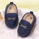 LONSOEN Baby Girls Boys Loafers Prewalker Dress Crib Shoes - Image 4