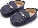 LONSOEN Baby Girls Boys Loafers Prewalker Dress Crib Shoes - Image 6