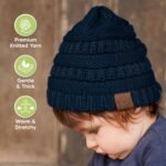 3-Pack Baby Beanies for Boys, Girls - Stretchy Knit Baby Hats, Cute Newborn & Toddler Winter Hat, Soft & Warm Infant Beanie 6-36 Months (Urban, M) - Image 5