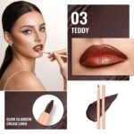 Oulac Lipstick & Lipliner Set 3PCS High Impact Lipcolor with Moisturizing Formula, Vegan Beauty, Full-Coverage Lip Color, Gift Lipstick for Women, 03+08+24 - Image 5