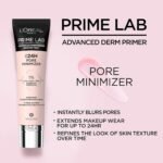L'Oreal Paris Prime Lab Up to 24H Pore Minimizer Face Primer Infused with AHA, LHA, BHA Complex to Smooth and Extend Makeup Wear, 1.01 Fl Oz - Image 3