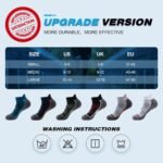 Mens Ankle Running Socks, Athletic Cushioned Low Cut Moisture Wicking Cotton Short Sports Socks, 6 Pairs - Image 8