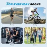 Mens Ankle Running Socks, Athletic Cushioned Low Cut Moisture Wicking Cotton Short Sports Socks, 6 Pairs - Image 9