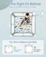 Baby Play Mat 50"x50", Non-Slip Baby Mat for Floor, Soft Thicker, Portable Playmat, Crawling Mat for Babies, Toddlers & Infants to Play and Learn(Earth Beigewhite Tones) - Image 3