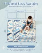 Baby Play Mat 50"x50", Non-Slip Baby Mat for Floor, Soft Thicker, Portable Playmat, Crawling Mat for Babies, Toddlers & Infants to Play and Learn(Earth Beigewhite Tones) - Image 4