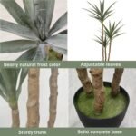 5.3FT Artificial Agave Tree,Faux Plants Indoor,Fake Agave Plant for Home Office Living Room Decor Indoor - Image 6