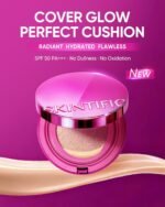 Cover Glow Perfect Cushion Foundation, Healthy-glow Finish, Natural Coverage, Moisturizing, Lightweight, Milk Touch Cushion,Winter Foundation，SPF 50 PA+++(#01 Vanil) - Image 3