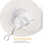 Baby Girl Sun Hat Summer Foldable Beach Hats with UPF50+ Sun Protection Wide Brim Toddler Bucket Hat Cap - Image 4