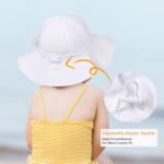 Baby Girl Sun Hat Summer Foldable Beach Hats with UPF50+ Sun Protection Wide Brim Toddler Bucket Hat Cap - Image 6