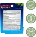 Quantum Health Lip Clear Lysine+ Cold Sore Treatment Soothe & Moisturize Mouth Sores - L-Lysine Menthol Calendula & Propolis Ointment - Transparent Fever Blister Healing Balm - 0.25 Oz - Image 3