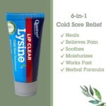 Quantum Health Lip Clear Lysine+ Cold Sore Treatment Soothe & Moisturize Mouth Sores - L-Lysine Menthol Calendula & Propolis Ointment - Transparent Fever Blister Healing Balm - 0.25 Oz - Image 4