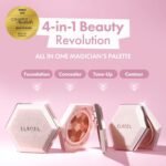 Blending Cushion 4-in-1 Korean Cushion Foundation with Italian Caviar, Collagen & Hyaluronic Acid - 12HR Long Lasting, Hydrating & Age-Defying Makeup Concealer 0.44 oz (#23 Natural Beige) - Image 3