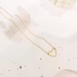 Cute Heart Necklace Dainty 18k Gold Plated Tiny Heart Pendant Choker Necklaces Small Gold Love Open Heart Chain Necklace for Women Simple Gold Necklace for Women Trendy Jewelry - Image 7