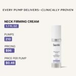 Senté Firming Neck Cream for Crepey Skin & Vertical Lines | Lifts, Firms & Smooths Neck & Décolleté | HSA, Caffeine, Vitamin C | 1.7 Fl Oz - Image 4