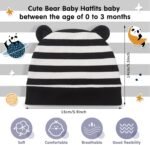 Geyoga 6 Pieces Newborn Baby Hat Bear Ears Infant Caps Baby Boy Girl Toddler Hats Infant Beanie Caps for 0-3 Months - Image 3