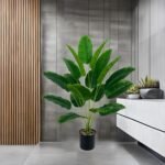 Artificial Bird of Paradise Plant 28“, 18 Trunks, Faux Palm Tree in Pot for Indoor/Outdoor Décor - Image 3