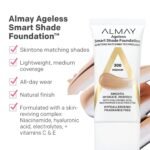 Almay Anti-Aging Foundation, Smart Shade Face Makeup with Hyaluronic Acid, Niacinamide, Vitamin C & E, Hypoallergenic-Fragrance Free, 100 Light, 1 Fl Oz (Pack of 1) - Image 4