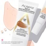Almay Anti-Aging Foundation, Smart Shade Face Makeup with Hyaluronic Acid, Niacinamide, Vitamin C & E, Hypoallergenic-Fragrance Free, 100 Light, 1 Fl Oz (Pack of 1) - Image 6
