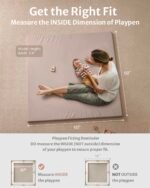 Blissful Diary Vegan Leather Baby Play Mat, 50x50 Thicken Foam Cushioned & Waterproof Playpen Mat for Infants and Toddlers, Stylish and Just Wipe-Clean Playmat for Baby Play on Floor, Taupe - Image 3