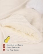 Toddler Baby Winter Hat Warm Fleece Lined Knit Kids Hat with Earflap Infant Newborn Pom Pom Beanie Knit Cap Girls Boys - Image 4