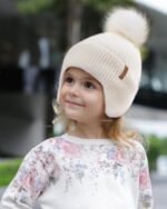 Toddler Baby Winter Hat Warm Fleece Lined Knit Kids Hat with Earflap Infant Newborn Pom Pom Beanie Knit Cap Girls Boys - Image 6