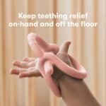 Frida Baby Get-A-Grip Silicone Teether for Teething Pain Relief, BPA-Free Food-Grade Teething Toys for Infant Baby Newborn 0-6, 12, 18 Months, Easy-Grip Teether Ring, PVC-Free, Pink - Image 3